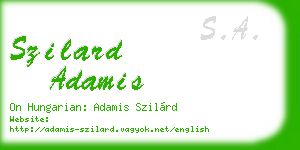 szilard adamis business card