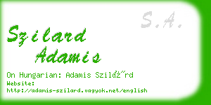 szilard adamis business card